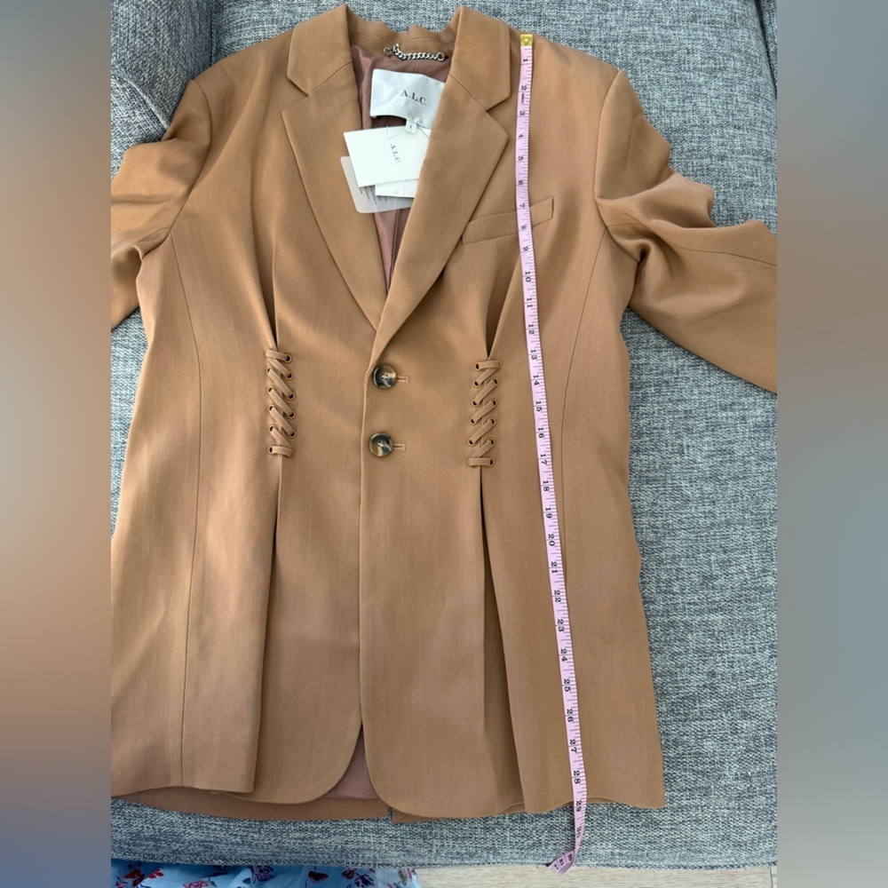 A.L.C. Maverick Jacket Tawny Brown Lace Up Princess Silhouette Size: 6 - Picture 11 of 14